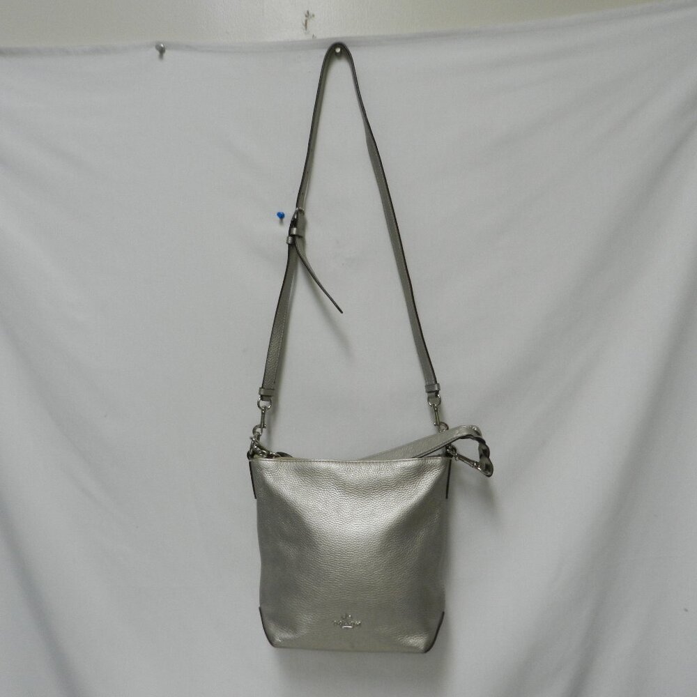 Coach Mini Abby Duffle gold Leather Satchel Duffle Bag Purse F87691 Metallic - Picture 2 of 16
